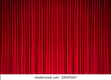 Red Stage Curtain - Shutterstock ID 239293567