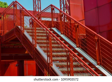 Red Stairs, Parc De La Villette Paris