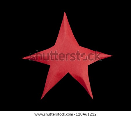 Red Star Atop Christmas Tree Origami Stock Photo Edit Now