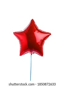 Red Star Balloon, Isolated On White