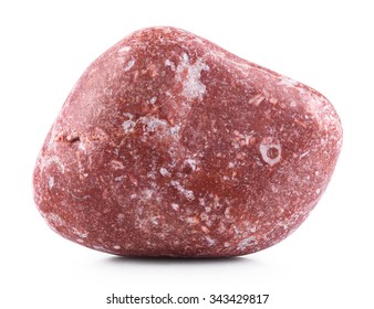 Red Stone Isolated On A White Background. Clipping Path