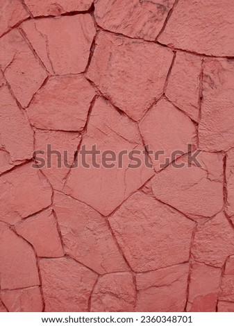 Red stone path surface. pattern background 