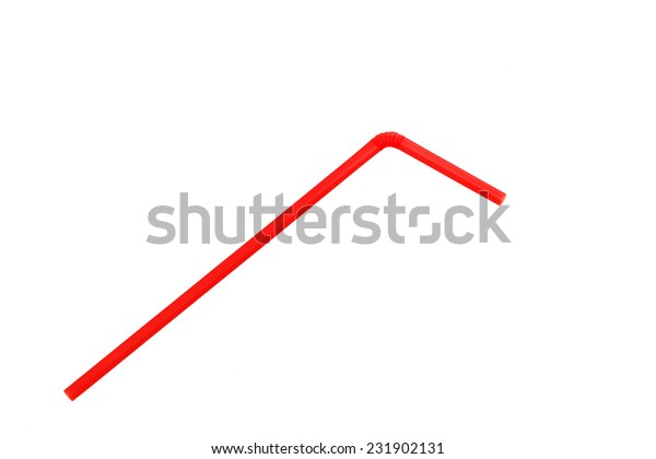 Red Straw On White Background Stock Photo (Edit Now) 231902131