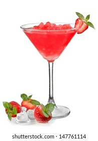 Red Strawberry Frozen Cocktail