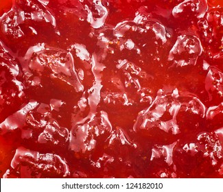 Red Strawberry Jam Background Texture