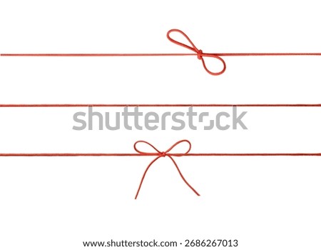 Red string rope gift box decor element,Christmas present decoration,bow and ribbon,lace.Xmas wrap top thread,jute.