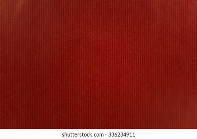 Red Striped Craft Paper Texture, Closeup