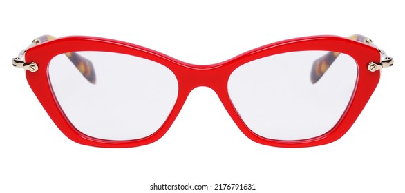 red stylish glasses