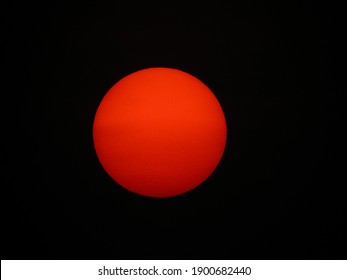 Red Sun In The Dark Background