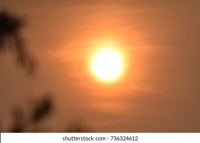 Red Sun Weather Phenomenon Due To Hurricane Ophelia