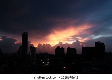 red sunrise sky - Shutterstock ID 1018678642