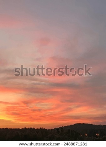 Similar – Image, Stock Photo Clouds over forest Nature