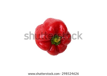 red sweet pepper isolation
