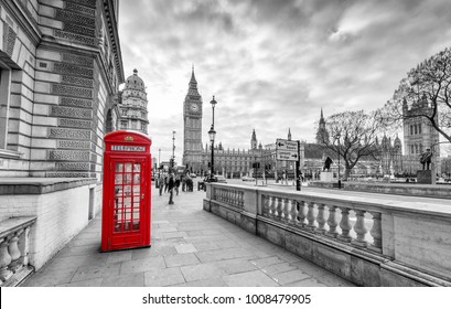 Red Telephone Booth In London