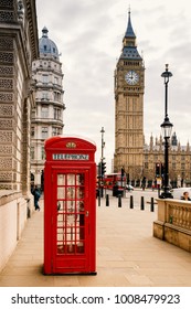 Red Telephone Booth In London