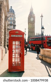 Red Telephone Booth In London