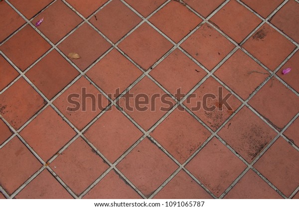 Red Terracotta Floor Texture Rustic Red Stock Photo Edit