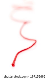 Red Thread On White Background