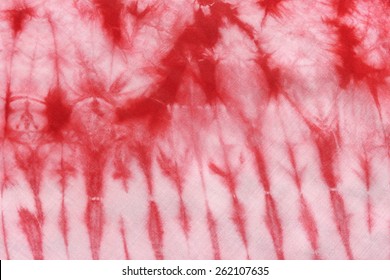 Red Tie Dye Fabric Made In South Of Thailand