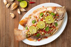 Red Tilapia Fish In Spicy Lime Soup