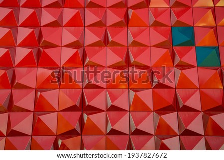 Red Tile Textured Pattern Wall