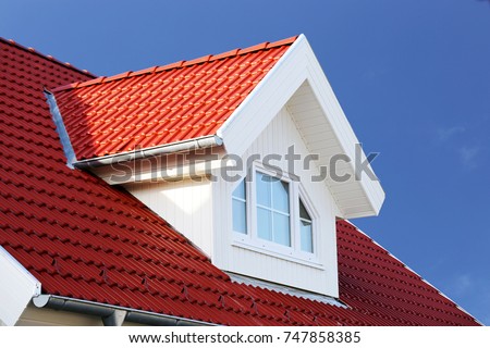 Red tiled roof with dormer
