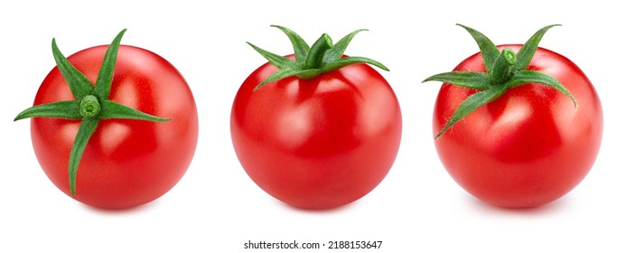 Red tomato collection. Set tomato isolated on white background. Tomato with clipping path - Shutterstock ID 2188153647