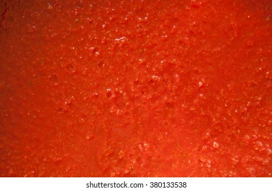 Red Tomato Sauce Texture Close Up
