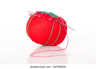 Red Tomato Shaped Pin Cushion