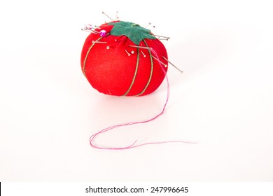 Red Tomato Shaped Pin Cushion