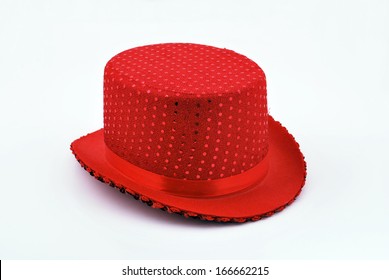 Red Top Hat Isolated On White Background