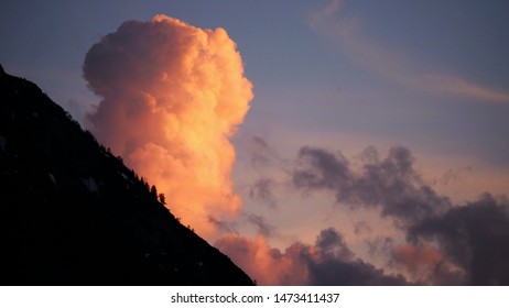 Red towercloud in the mountain