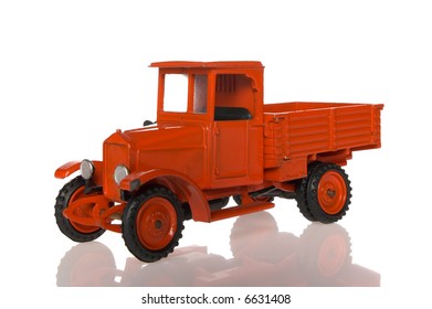 Red Toy Truck Isolated