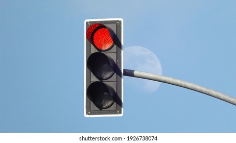 Red traffic light. Istanbul Turkey 2017 - Shutterstock ID 1926738074