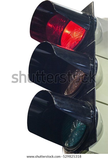 Red traffic\
light signal prohibits the\
movement