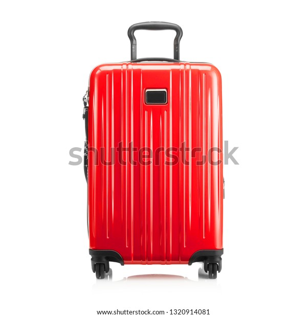 red trolley bag