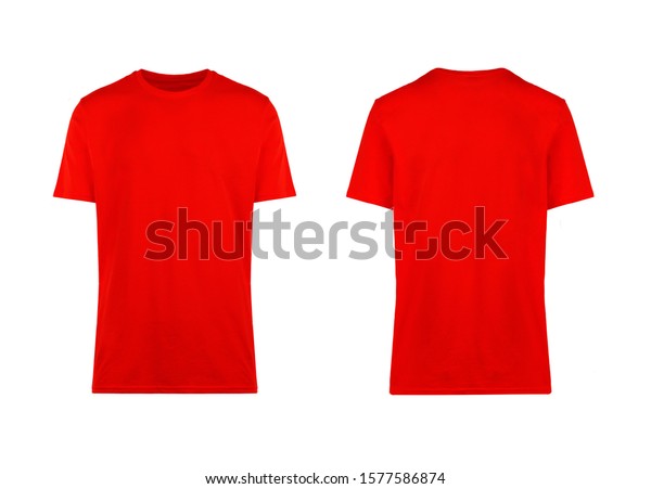 Red Tshirt Front Back View Clothes Stock Photo 1577586874 | Shutterstock