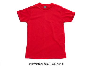 Red Tshirt Template Ready For Your Own Graphics.