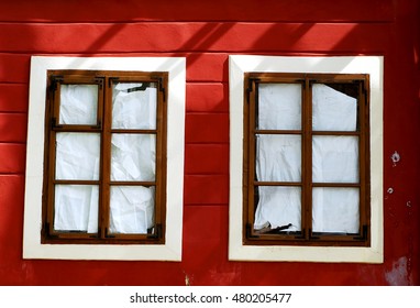 Red with Two Windows