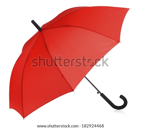 Red umbrella isolated