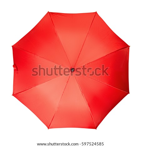 Red umbrella, on a isolated white background