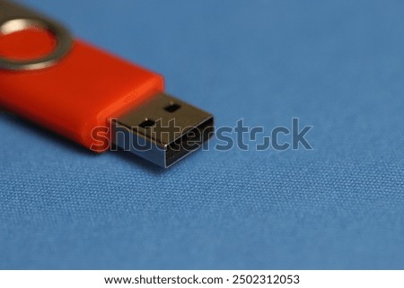 Red USB data thumb drive
