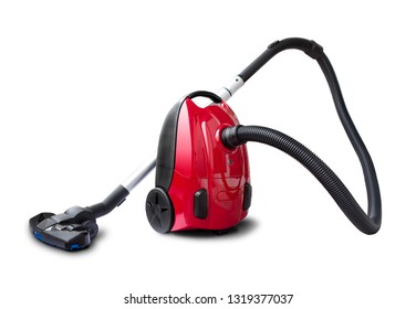 Red Vacum Cleaner Isolated On White