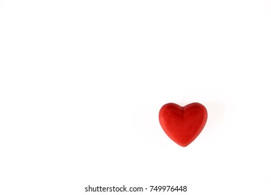 Red valentine heart White background