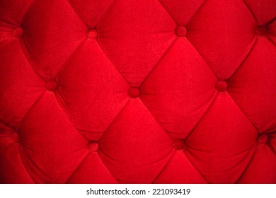 Red Velvet And Button Wall 