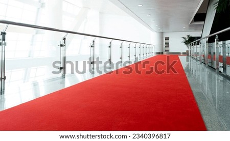 Red velvet carpet way for a celebrity welcome