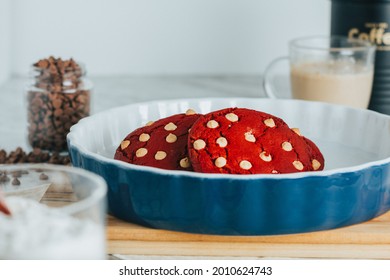 Red Velvet Cookies And Coffee