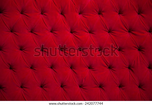 Red Velvet Couch Background Texture Sunken Stock Photo (Edit Now) 242077744