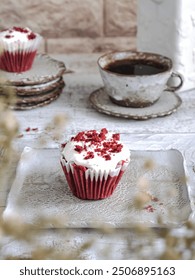 Cupcakes terciopelo rojo en