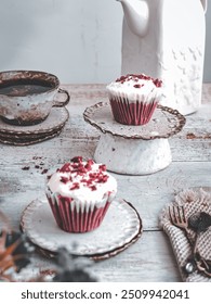 Cupcakes terciopelo rojo en